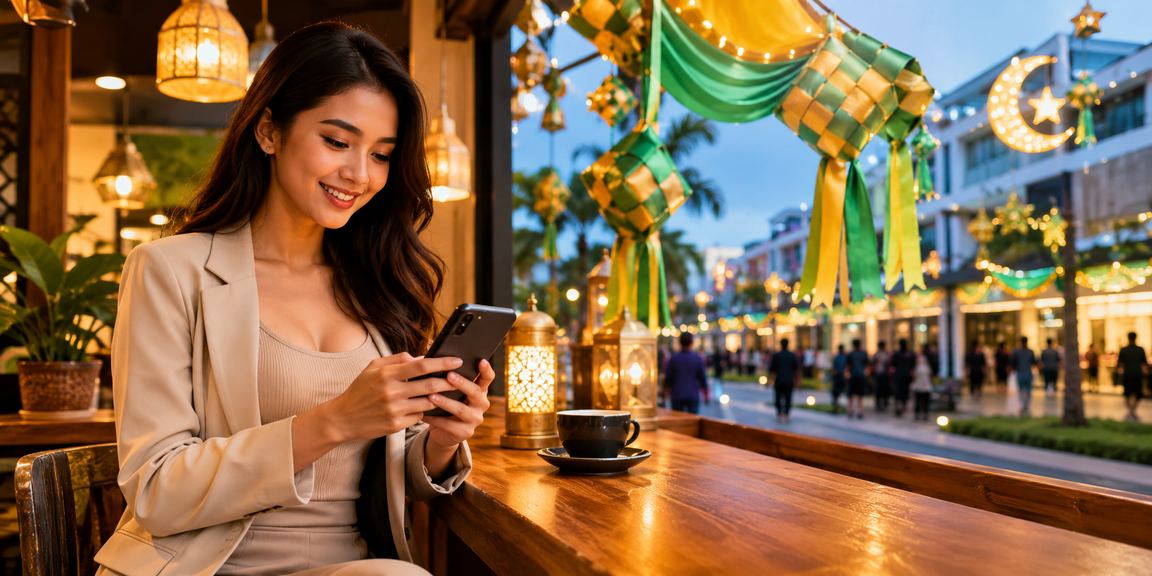 Pengguna re4r di Johor Bahru menerima bonus cashback Hari Raya semasa bermain kasino dalam talian